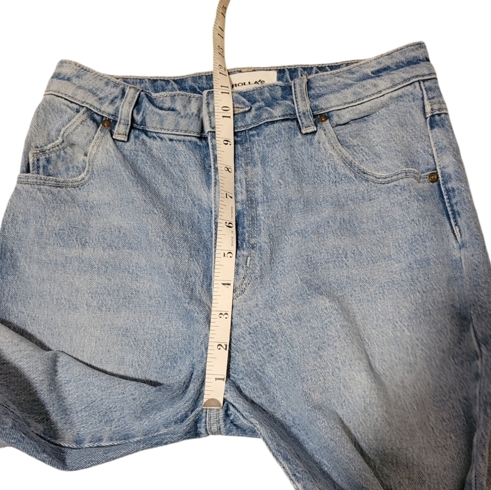 Rollas Miller Mid-High Rise Slim Jean Women's Size 27 Distressed Knee High Rise - Picture 7 of 10